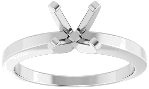 Sužadėtuvių Žiedas „Solitaire“ 585 Baltojo Aukso Round 6mm (3)