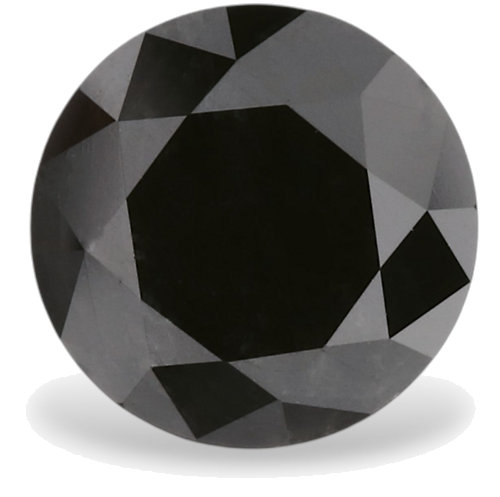 1.03 carat Fancy Black-VVS2 Excellent cut Natūralus Round Deimantas (1)