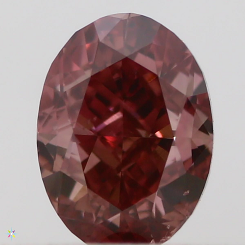 0.25 carat Fancy Deep Orangey Pink-SI2 Natūralus Oval Deimantas (1)