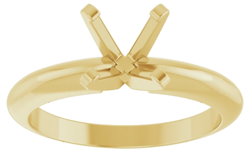 Sužadėtuvių Žiedas „Solitaire“ 585 Geltonojo Aukso Round 6.5mm (3)