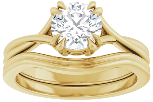 Sužadėtuvių Žiedas „Solitaire“ 585 Geltonojo Aukso Round 6.5mm (8)