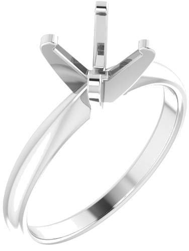 Sužadėtuvių Žiedas „Solitaire“ 585 Baltojo Aukso Square 5mm (1)