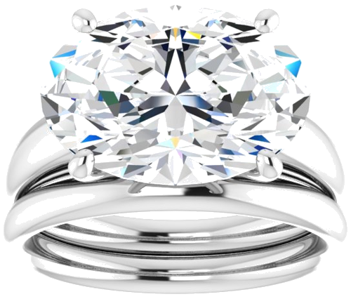 Sužadėtuvių Žiedas „Solitaire“ 925 Sidabro Oval 14mm x 10mm (8)