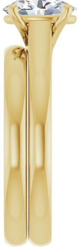 Sužadėtuvių Žiedas „Solitaire“ 14k yellow gold Oval 8mm x 6mm (9)