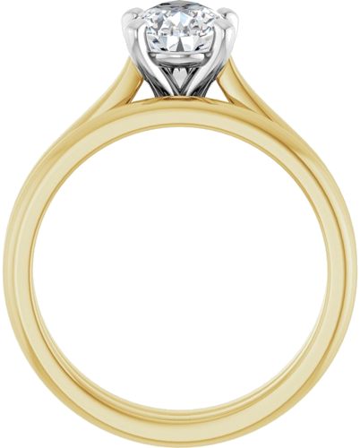 Sužadėtuvių Žiedas 14k yellow/white gold Pear 9mm x 6mm (7)