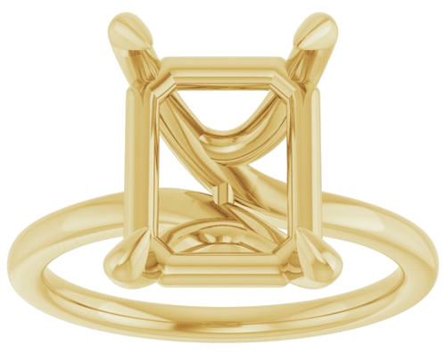 Sužadėtuvių Žiedas 18k yellow gold Emerald 11mm x 9mm (3)