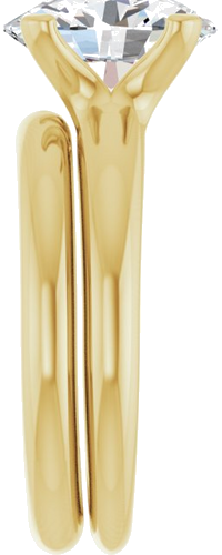 Sužadėtuvių Žiedas „Solitaire“ 585 Geltonojo Aukso Oval 10mm x 8mm (9)