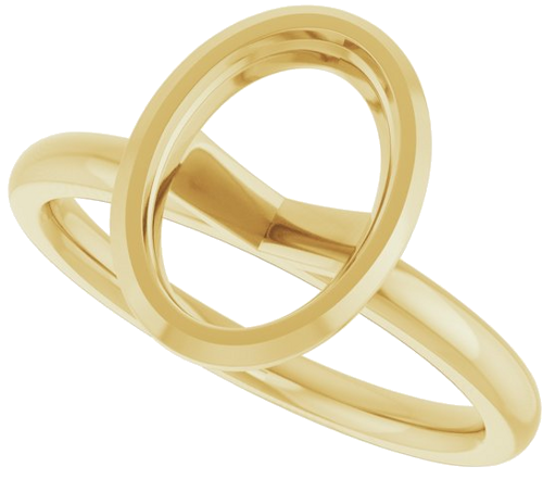 Sužadėtuvių Žiedas „Bezel-Set Solitaire“ 14k yellow gold Oval 10mm x 7mm (5)