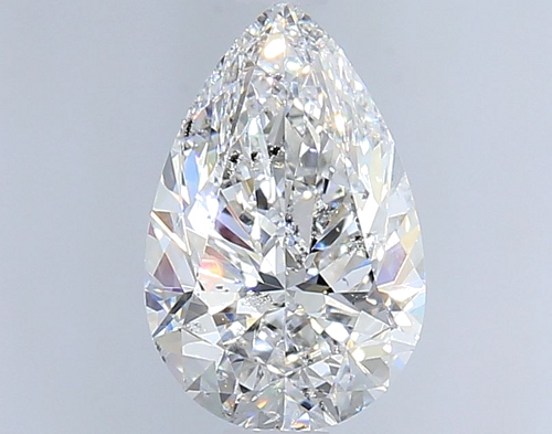 1.0 carat D-SI2 Natūralus Pear Deimantas (1)