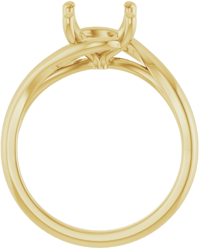 Sužadėtuvių Žiedas „Bypass“ 14k yellow gold Emerald 9mm x 7mm (2)