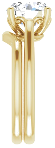 Sužadėtuvių Žiedas „Solitaire“ 14k yellow gold Round 9mm (9)