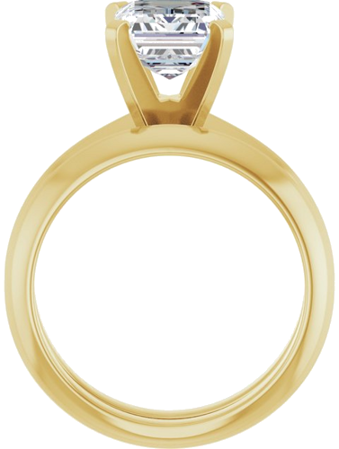 Sužadėtuvių Žiedas „Knife-Edge“ 14k yellow gold Emerald 9mm x 7mm (7)