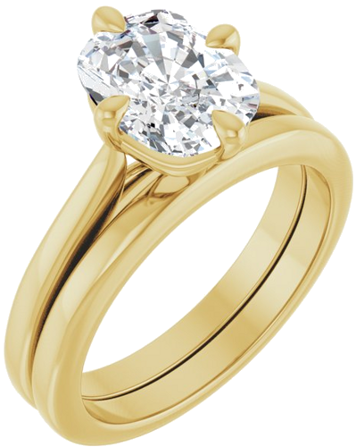 Sužadėtuvių Žiedas „Solitaire“ 14k yellow gold Elongated Cushion 9mm x 7mm (6)
