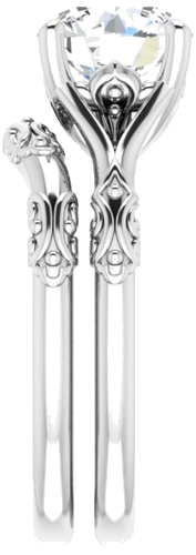 Sužadėtuvių Žiedas „Solitaire Split Shank“ 925 Sidabro Round 8mm (9)