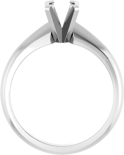 Sužadėtuvių Žiedas „Solitaire“ 14k white gold Oval 7mm x 5mm (2)