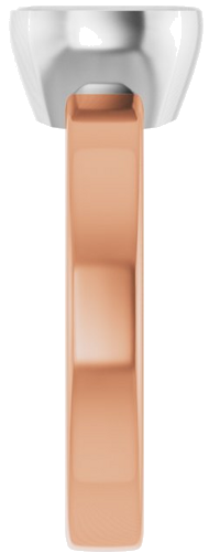 Sužadėtuvių Žiedas „Solitaire“ 585 Baltojo Ir Rožinis Aukso Cushion 7mm (4)