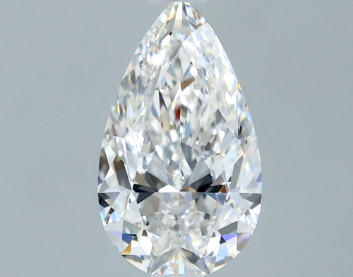 0.72 carat F-FL Natūralus Pear Deimantas (1)