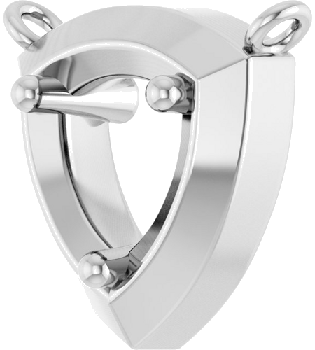Pakabukas „Solitaire“ 14k white gold Round 5.2mm (2)
