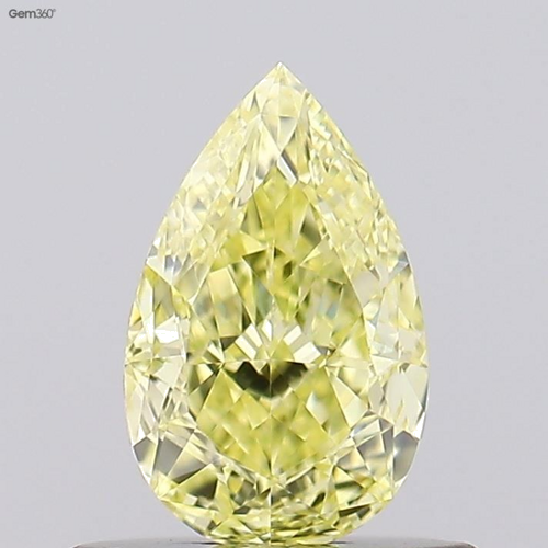 0.61 carat Fancy Yellow-VS1 Natūralus Pear Deimantas (1)