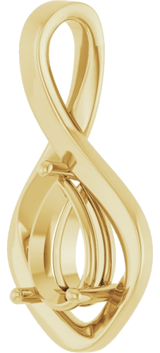 14K Yellow  9x6 mm Pear Pendant Mounting (2)
