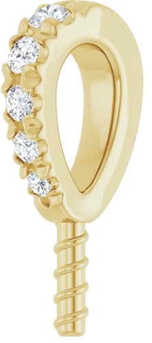 Pakabukas „Accented Pearl“ 14k yellow gold Pearl 5mm x 5.5mm (2)