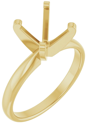 Sužadėtuvių Žiedas „Solitaire“ 10k yellow gold Square 6.5mm (1)