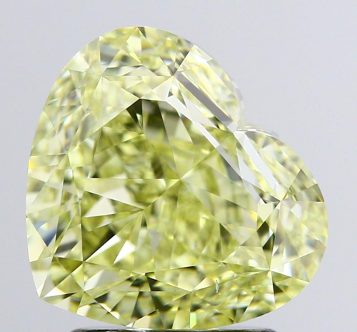 3.02 carat Fancy Yellow-VS2 Natūralus Heart Deimantas (1)