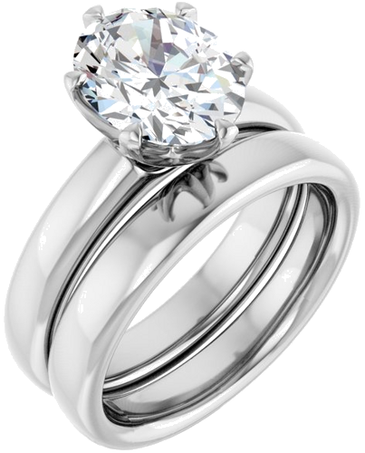 Sužadėtuvių Žiedas „Solstice Solitaire®“ 14k white gold Oval 10mm x 8mm (6)