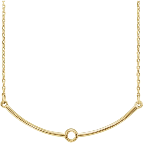 Pakabukas „Family Bezel-Set Bar“ 585 Geltonojo Aukso Round 2.5mm (1)