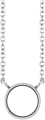 Pakabukas „Bezel-Set Solitaire“ 14k white gold Round 6.5mm (1)