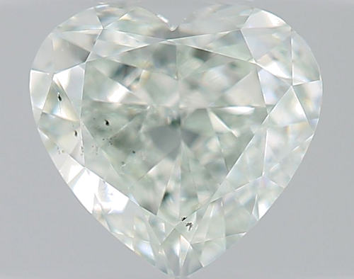 0.5 carat Very Light Green-VS2 Natūralus Heart Deimantas (1)