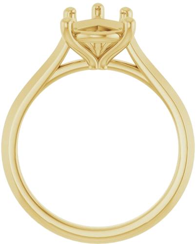 14K Yellow 12x8 mm Pear Solitaire Engagement Ring Mounting (2)