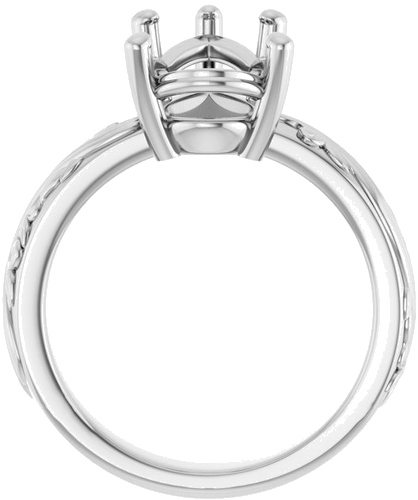 Sužadėtuvių Žiedas „Solitaire Sculptural“ 18k white gold Pear 14mm x 9mm (2)