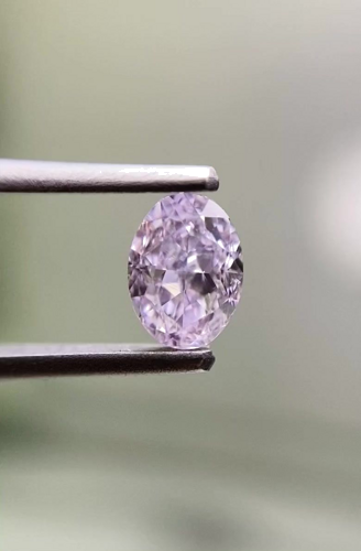 0.3 carat Fancy Light Pinkish Purple-SI2 Natūralus Oval Deimantas (1)
