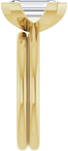 Sužadėtuvių Žiedas „Half-Bezel“ 14k yellow gold Emerald 10mm x 7mm (9)
