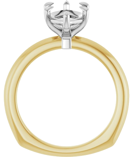 Sužadėtuvių Žiedas „Claw-Prong Euro Shank“ 14k yellow/white gold Marquise 14mm x 7mm (2)