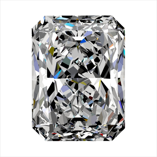 0.51 carat G-VS2 Natūralus Radiant Deimantas (1)