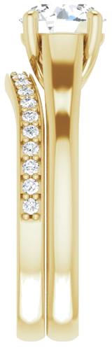 Sužadėtuvių Žiedas „Solitaire“ 585 Geltonojo Aukso Round 7mm (9)