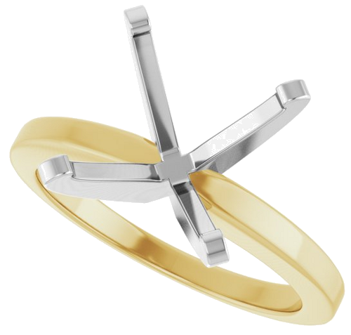 Sužadėtuvių Žiedas 14k yellow/white gold Oval 14mm x 10mm (5)