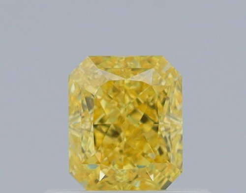 0.5 carat Fancy Vivid Yellow-VS1 Natūralus Radiant Deimantas (1)