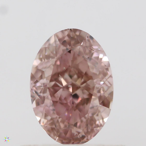 0.65 carat Fancy Orangey Pink-SI1 Natūralus Oval Deimantas (1)