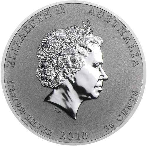 1/2 oz Год Тигра 2010 (Lunar II) Австралия серебряная монета (2)