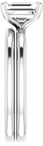 Sužadėtuvių Žiedas „Solitaire“ 585 Baltojo Aukso Emerald 7mm x 5mm (9)