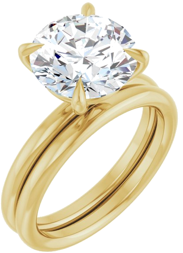 Sužadėtuvių Žiedas „Claw-Prong Solitaire“ 10k yellow gold Round 10mm (6)