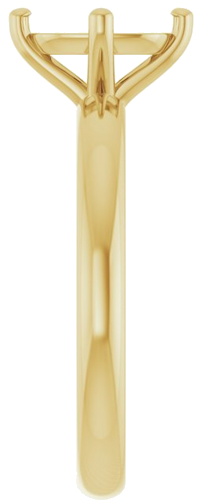 Sužadėtuvių Žiedas 14k yellow gold Elongated Cushion 7.5mm x 5.5mm (4)