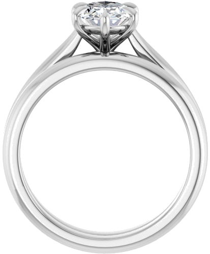 Sužadėtuvių Žiedas „Claw-Prong“ 14k white gold Oval 8mm x 6mm (7)