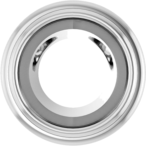 Pakabukas „Bezel-Set Solitaire“ 14k white gold Round 4.8mm (1)