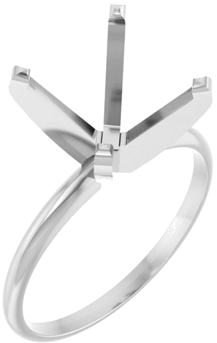 Sužadėtuvių Žiedas „Solitaire“ 585 Baltojo Aukso Square 8mm (1)