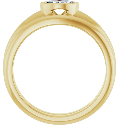 Sužadėtuvių Žiedas „Bezel-Set Solitaire“ 10k yellow gold Marquise 6mm x 3mm (7)