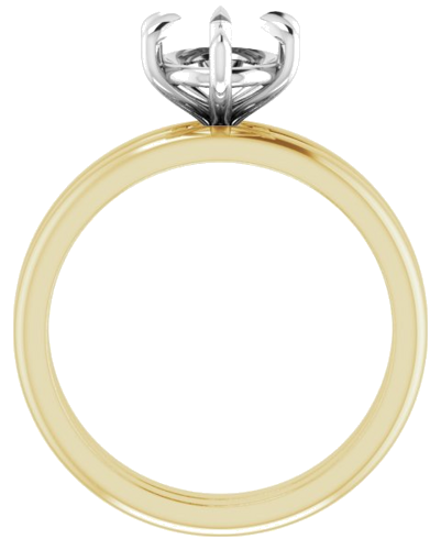 Sužadėtuvių Žiedas „Claw-Prong“ 14k yellow/white gold Oval 9mm x 7mm (7)